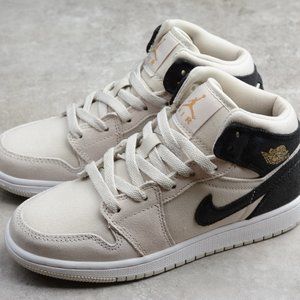 newNike Air Jordan 1 basketball shoes beibai black